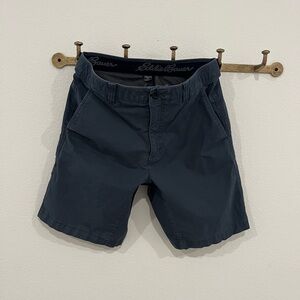 Eddie Bauer Men's Dark Blue Flat Front Shorts